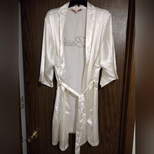 Ivory Satin Bridal Robe